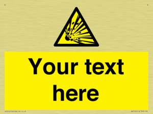 Custom Explosive Material Sign